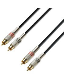 ADAM HALL - K3TCC0100 - Cable 2 RCA - 2 RCA 1 Metro