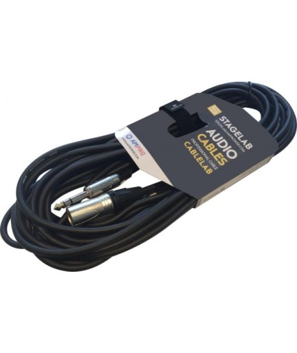 CABLELAB - CLMXMST10 - Cable Plug Stereo - XLR Macho de 10 Mts