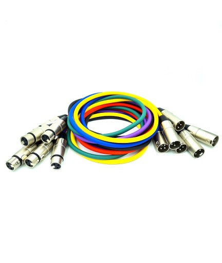 KIRLIN - 64801M - Cable de Micrófono de 1 Mt diferentes colores