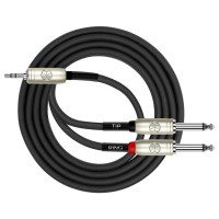 KIRLIN - Y362PR1M - Cable 2 Plug a Mini Plug de 1 Mts
