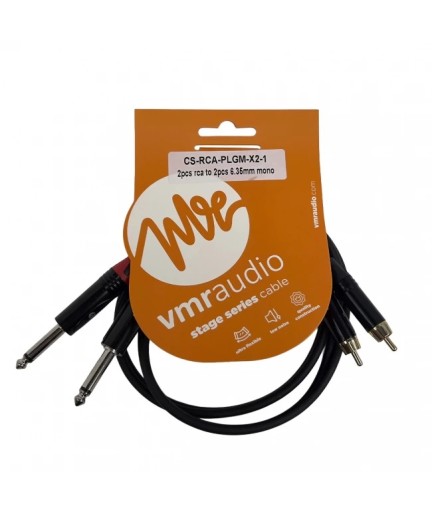 VMR - CSRCAPLGMX21 - Cable 2 RCA a 2 Plug Mono de 1 Metro VMR - CSRCAPLGMX21 - Cable 2 RCA a 2 Plug Mono de 1 Metro