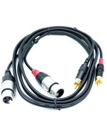 REAN - NRA0100015 - Cable RCA - XLR Hembra Stereo 1.5 Mts