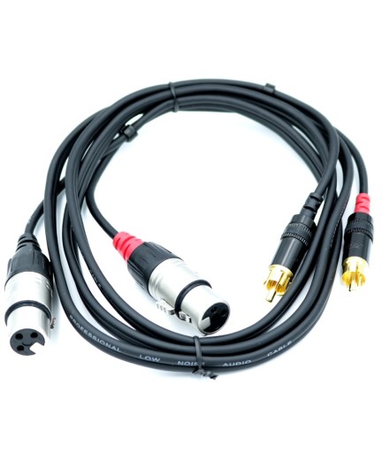 REAN - NRA0100015 - Cable RCA - XLR Hembra Stereo 1.5 Mts