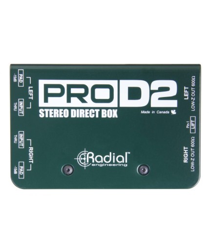 RADIAL - PROD2 - Caja Directa Pasiva Stereo PRO D2