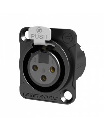 SEETRONIC - MK3F2CBG - Conector XLR Hembra Chasis 