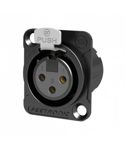 SEETRONIC - MK3F2CBG - Conector XLR Hembra Chasis 