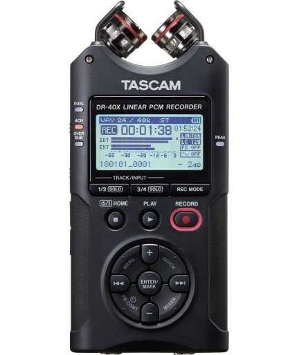 TASCAM - DR40X - Grabador Digital e Interfaz DR-40X