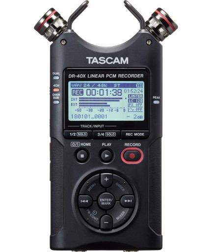 TASCAM - DR40X - Grabador Digital e Interfaz DR-40X