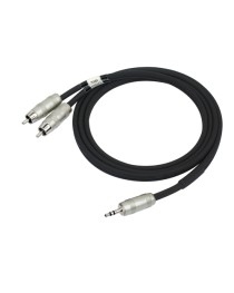 KIRLIN - Y364PR03M - Cable 2 RCA - 1 Mini Plug Stereo 30cm