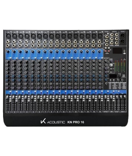 K ACOUSTIC - KNPRO16 - Mezclador Análogo KN 16 PRO