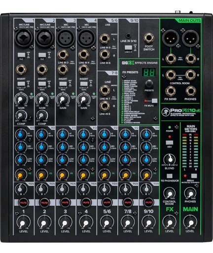MACKIE - PROFX10V3 - Mezclador Análogo 10 Canales ProFX10v3