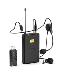FIFINE - K031B - Micrófonos Inalámbricos de Solapa y Cintillo con Conexión USB K-031B
