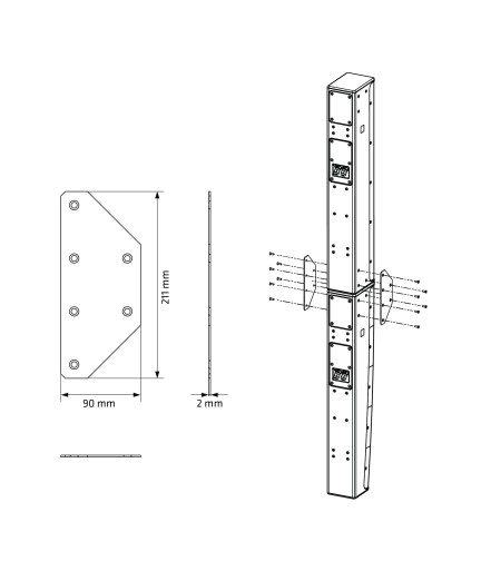 HK Audio - 1007803 - Connector Plate para P10 SI Series HK Audio - 1007803 - Connector Plate para P10 SI Series
