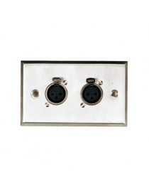 STUDIOMASTER - AJ108 - Placa de Pared con 2 XLR Hembra