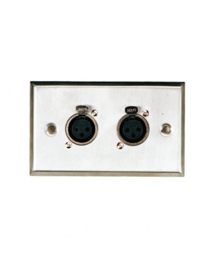 STUDIOMASTER - AJ108 - Placa de Pared con 2 XLR Hembra