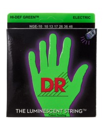 DR - NGE10 - Set de Cuerdas 010 - 046 Neon Verde NGE10