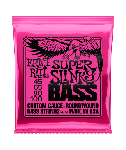 ERNIE BALL - 2834 - SUPER SLINKY Cuerdas de Bajo Eléctrico 45-100 
