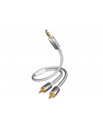 INAKUSTIK - 4100015 - Cable Premiun MiniPlug-2 RCA 1,5MTS