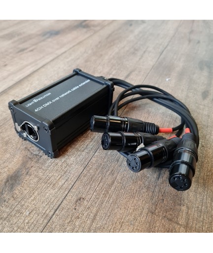 LS - CA3079 - Stage Box DMX receptor de 4 Canales XLR 5 Pines Hembra a RJ45