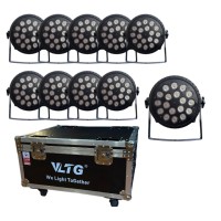 VLTG - IL8019 - KIT de 10 PAR LED 18X18W RGBWA+UV con Case