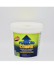PULLCRO - PULLCROC1001123 - Balde Mediano de Paños Desinfectantes. 100 Paños  11cm x 23cm con Partículas de Cobre