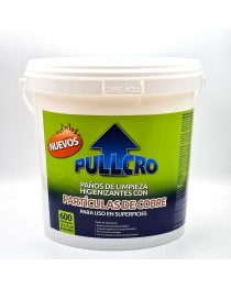 PULLCRO - PULLCROC61502420 - Balde Grande de Paños Desinfectantes de 150 Paños de 24cm x 20cm con Partículas de Cobre