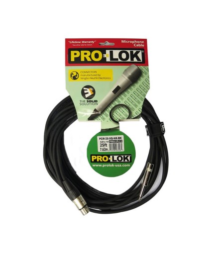 PROLOK - PCM25XQNK - Cable XLR a PLUG Mono 7.6 Mts