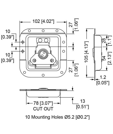 PENN ELCOM - L907915Z - Chapa Embutida Mediana L907-915Z PENN ELCOM - L907915Z - Chapa Embutida Mediana L907-915Z