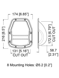 PENN ELCOM - H1027 - Manilla Embutida para Parlante H1027
