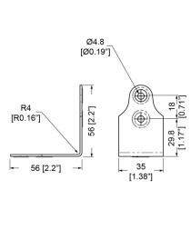 PENN ELCOM - B1723 - Clamp Grande de 4 Hoyos con Protección 