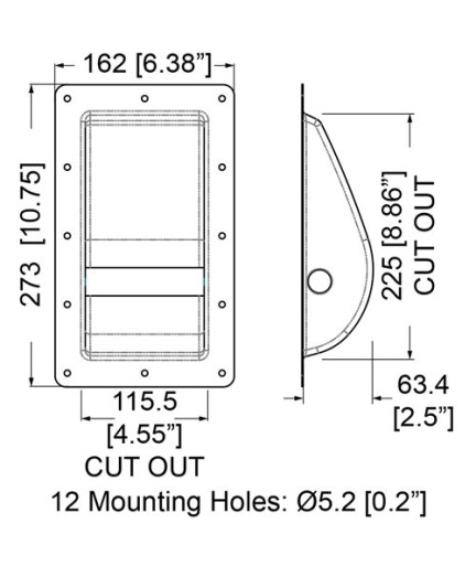 PENN ELCOM - H1070 - Manilla Metálica para Parlantes