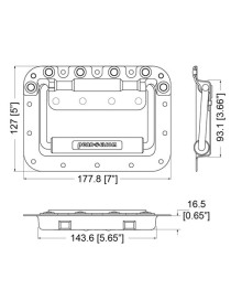 PENN ELCOM - H7165Z - Manilla Embutida Grande 