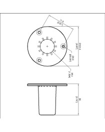 PENN ELCOM - M1557 - Soporte metálico para Montaje de Atril de Parlante 