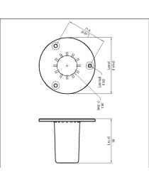 PENN ELCOM - M1557 - Soporte metálico para Montaje de Atril de Parlante 