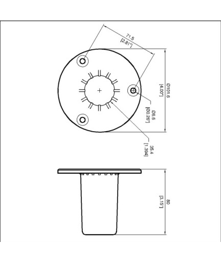 PENN ELCOM - M1557 - Soporte metálico para Montaje de Atril de Parlante 