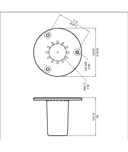PENN ELCOM - M1557 - Soporte metálico para Montaje de Atril de Parlante 