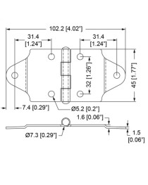 PENN ELCOM - P0610 - Bisagra Heavy Duty