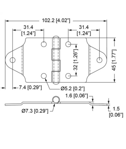 PENN ELCOM - P0610 - Bisagra Heavy Duty