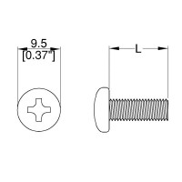 PENN ELCOM - SETU5205 - Set de 10 Tornillos de 19mm para Riel de Rack 