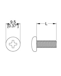 PENN ELCOM - SETU5205 - Set de 10 Tornillos de 19mm para Riel de Rack 