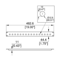 PENN ELCOM - R12801UK16 - Panel de 1U para 16 conectores BNC 