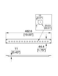 PENN ELCOM - R12801UK16 - Panel de 1U para 16 conectores BNC 