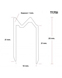 RACK RESEARCH - T175I - Perfil hibridó para maderas de 10mm