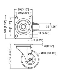 PENN ELCOM - W099080 - Rueda Giratoria