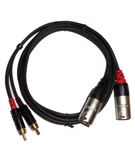 REAN - NRA0110015 - Cable RCA - XLR Macho Stereo 1.5 Mts