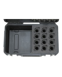 SKB - 3i2011MC12 - Case para 12 Micrófonos y espacio para Accesorios 