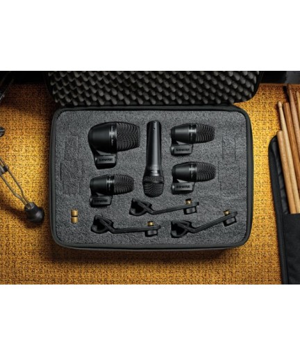 SHURE - PGADRUMKIT5 - Kit de 5 Micrófonos para Batería 