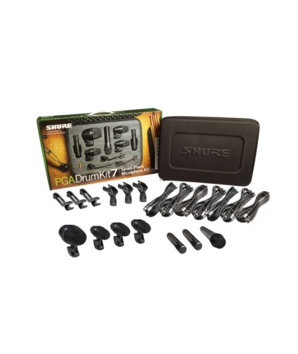 SHURE - PGADRUMKIT7 - Kit de 7 Micrófonos para Batería