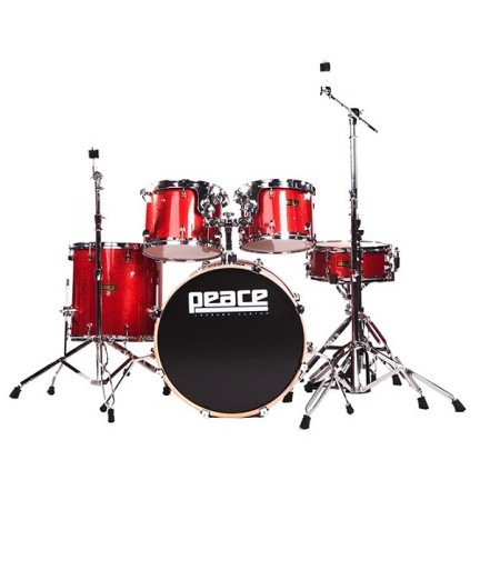 PEACE - P04060/RD225RED - Bateria 5 Piezas Roja 